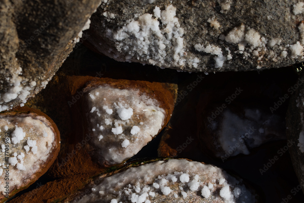 Salt on rocks Salt on rocks