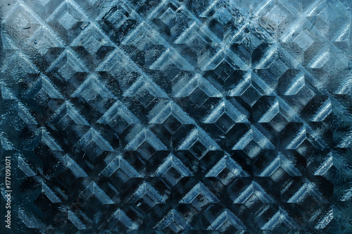 Dense thick window glass texture with rhombus pattern