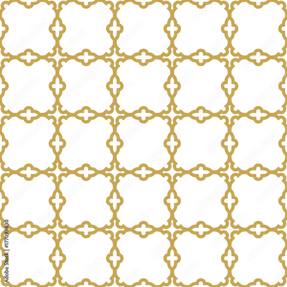 Naklejka premium Seamless golden ornament in arabian style. Geometric abstract background. Pattern for wallpapers and backgrounds