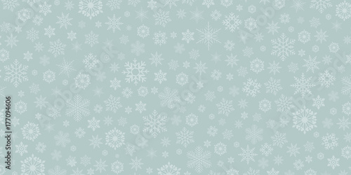 Winter & Christmas background snowflake - vector pattern