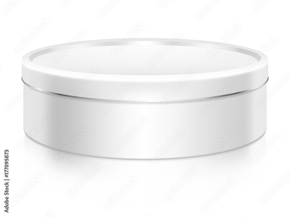Cookie tin box mock-up template. Cookie tin box mock-up template.