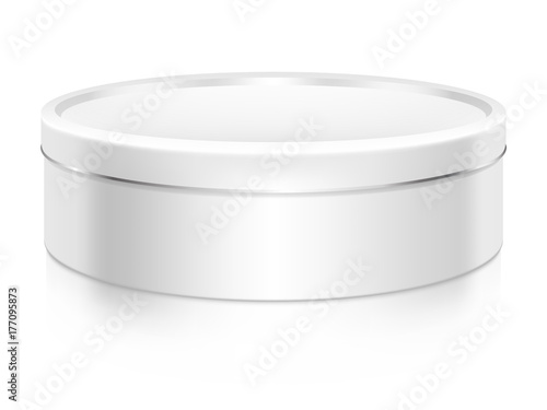 Cookie tin box mock-up template.