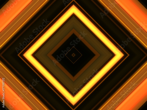 VJ neon lights dance party abstract background  orange theme.