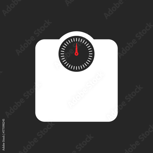 weighing scales on dark background illustration