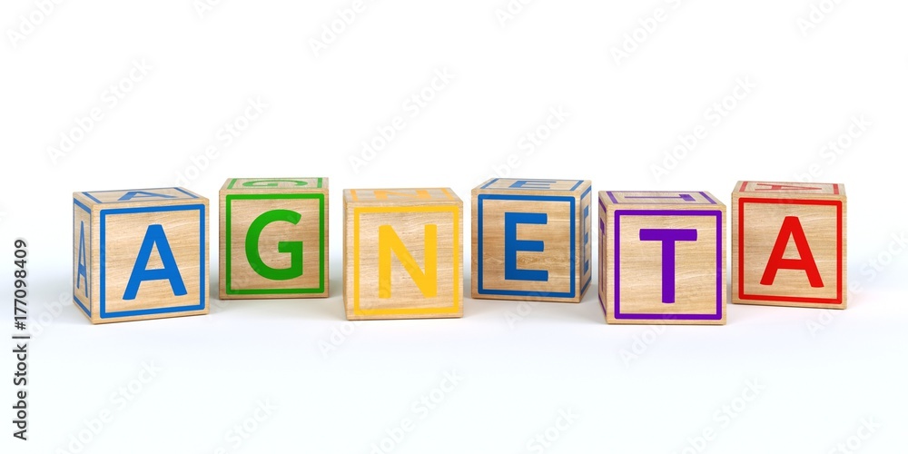 Name Agneta bunte Würfel Name Agneta bunte Würfel
