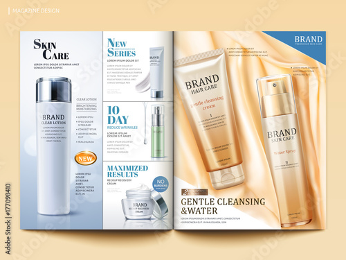 Cosmetic magazine template
