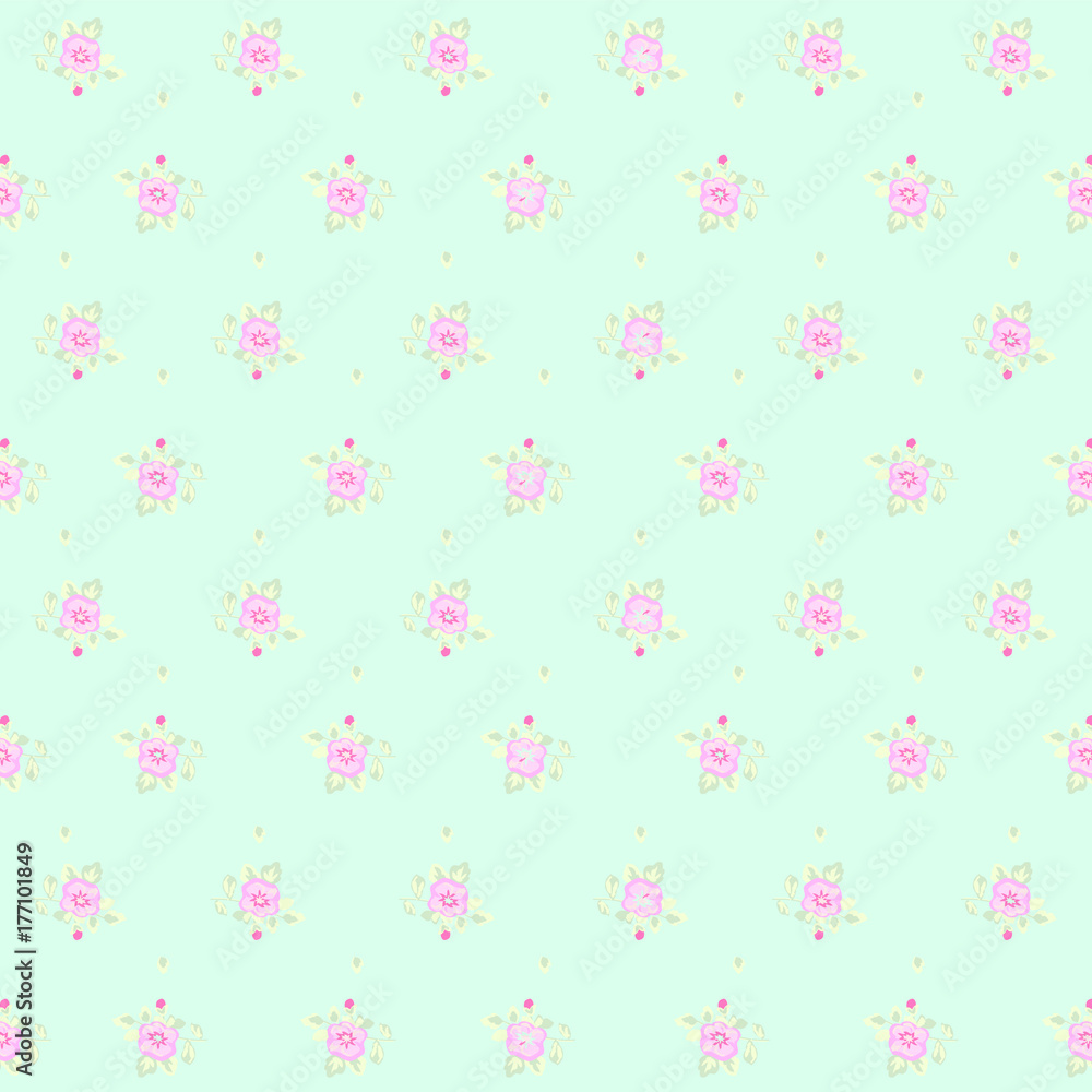 pink flower  floral love heart abstract valentine pattern mint