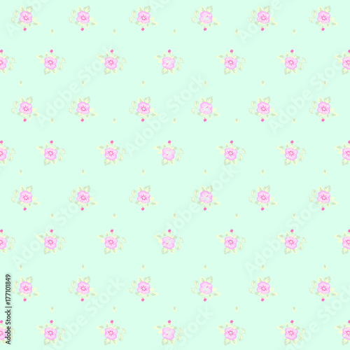 pink flower  floral love heart abstract valentine pattern mint