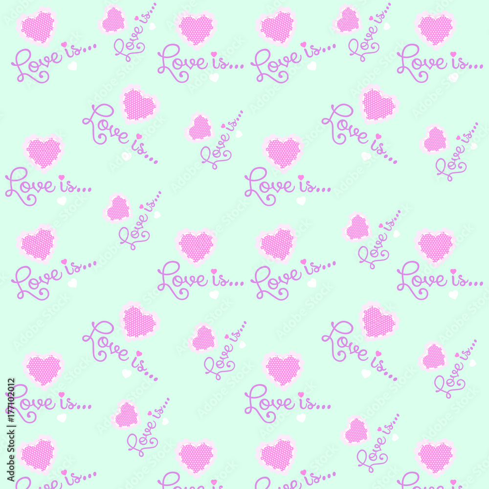  pink pattern heart love abstract mint blue 