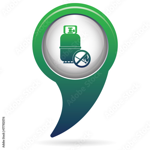 Camping gas bottle icon