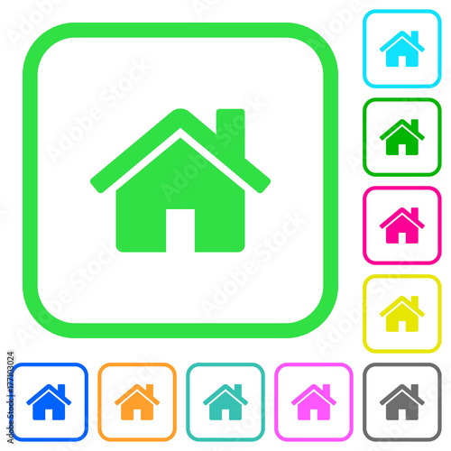 Home vivid colored flat icons icons