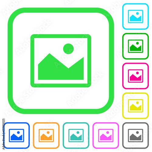 Single picture vivid colored flat icons icons