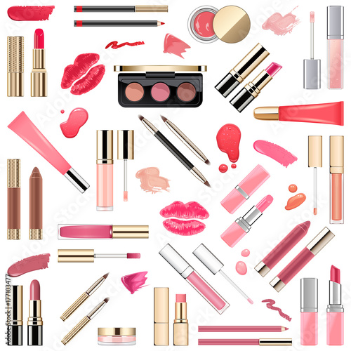 Vector Lips Makeup Cosmetics