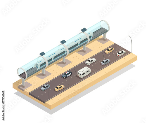 Tunnel Isometric Composition