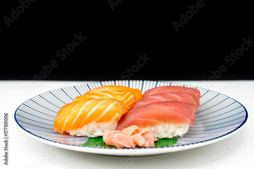 fresh sushi traditional japanese food on the table