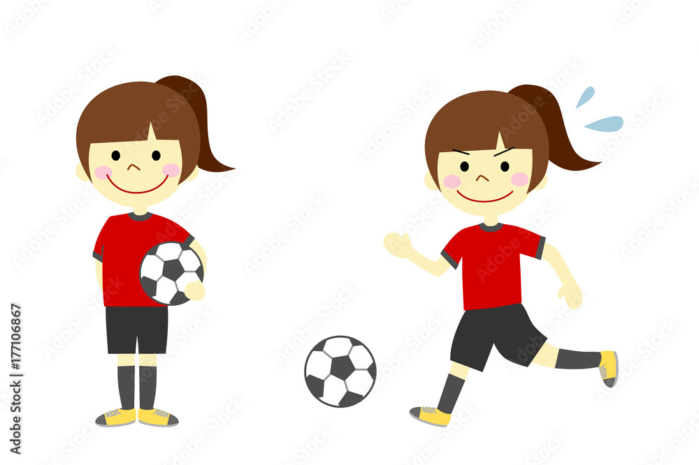 サッカー　女の子