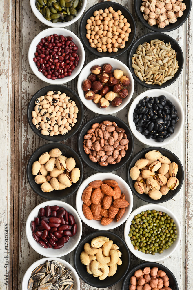 collection of different legumes for background collection of different legumes for background