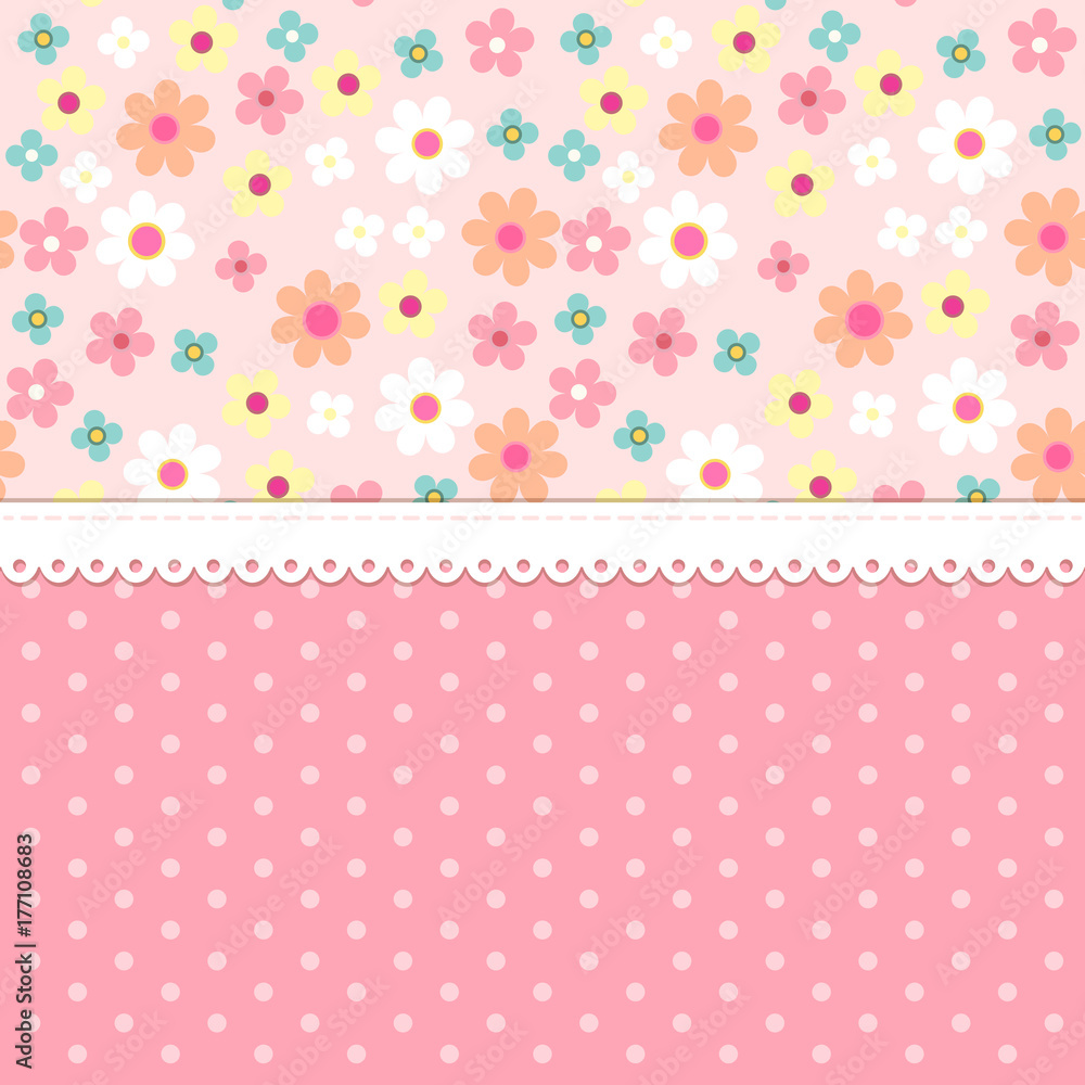 Cute shabby chic floral background for your decoration Cute shabby chic floral background for your decoration