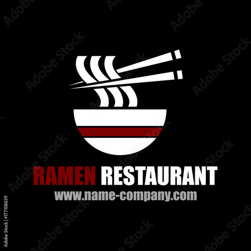 logo restaurant japonais asiatique ramen
