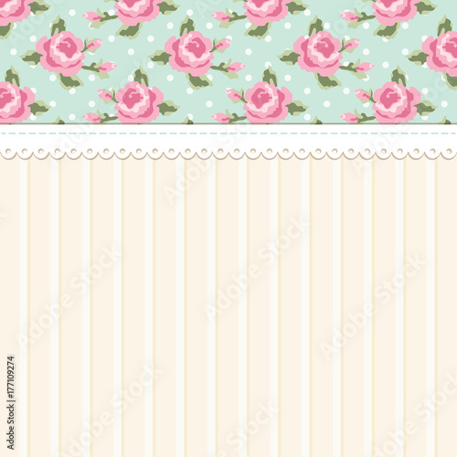 Cute shabby chic floral background for your decoration