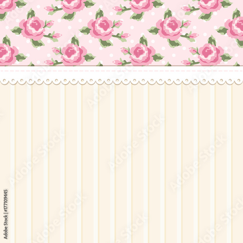 Cute shabby chic floral background for your decoration
