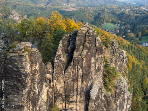 Felsen im Elbsandsteingebirge photo