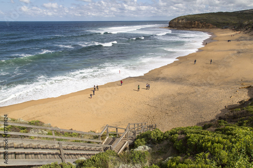 Bells Beach is world famous as a surfing location and is the site for the longest running surf competition in the world - the Rip Curl Pro Surf and Music Festival photo