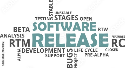 word cloud - software release