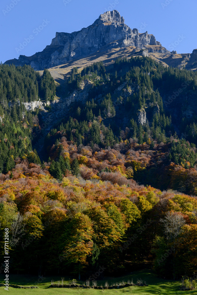 Autumn landscape of Engelberg on Switzerland Autumn landscape of Engelberg on Switzerland
