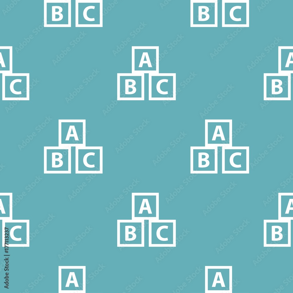 Education abc blocks pattern seamless blue Education abc blocks pattern seamless blue