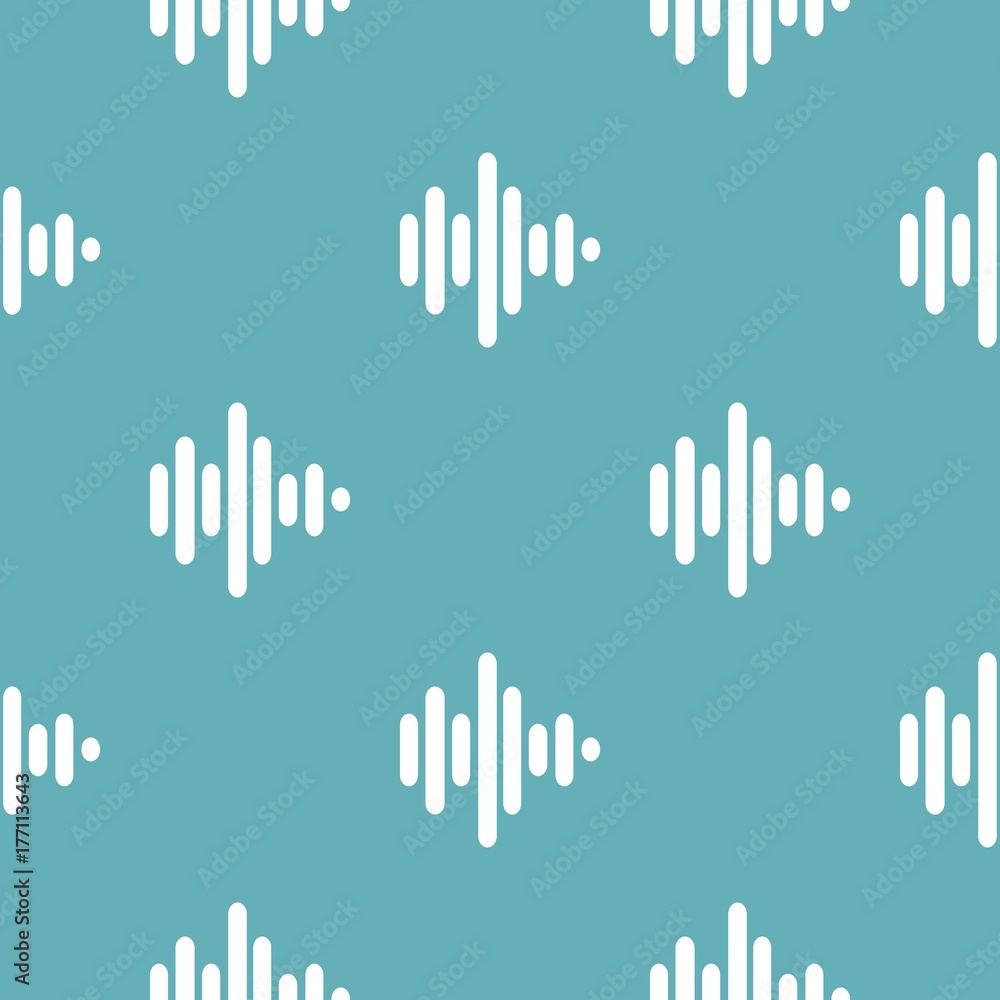 Sound wave pattern seamless blue