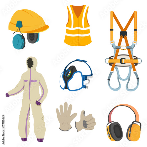 Dispositivi di protezione individuale. Attrezzatura per la salute e sicurezza sul lavoro.