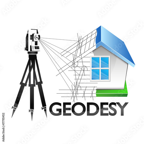 Geodesy symbol for surveyor vector