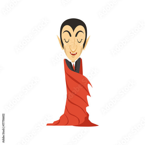 Count Dracula, vampire wrapped in a cloak