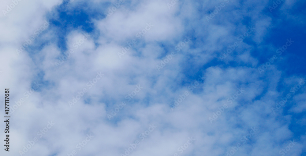 Obraz premium white cloud with blue sky.