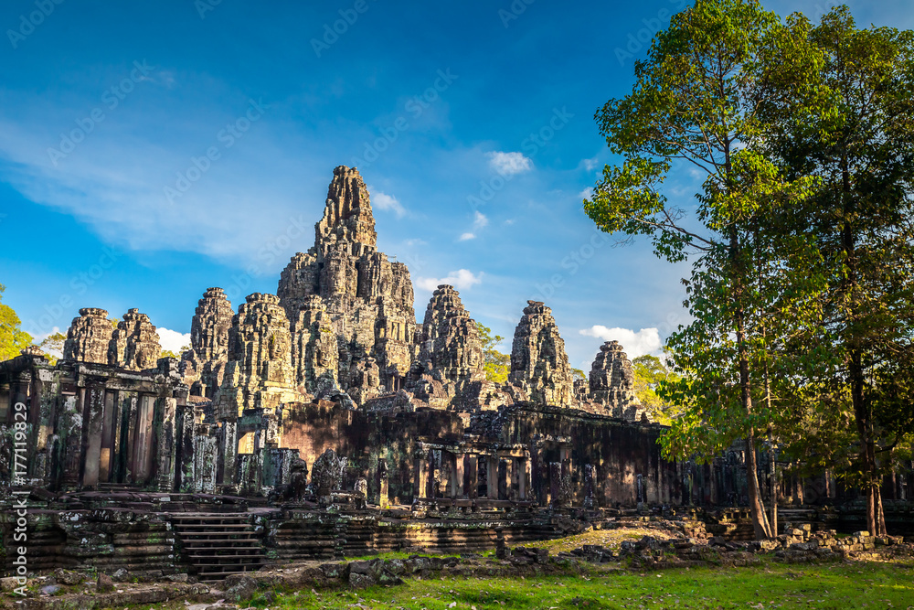 Angkor Wat Temple in Cambodia is the largest religious monument in the world and a World heritage listed complex, inscribed on the UNESCO World Heritage List in 1992. Ancient Khmer architecture