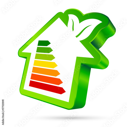House Icon Energy Green Leafs