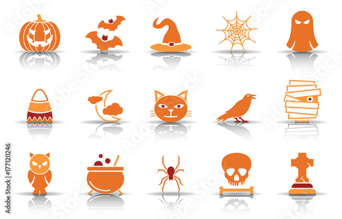 Halloween Iconset - Orange (Schatten)
