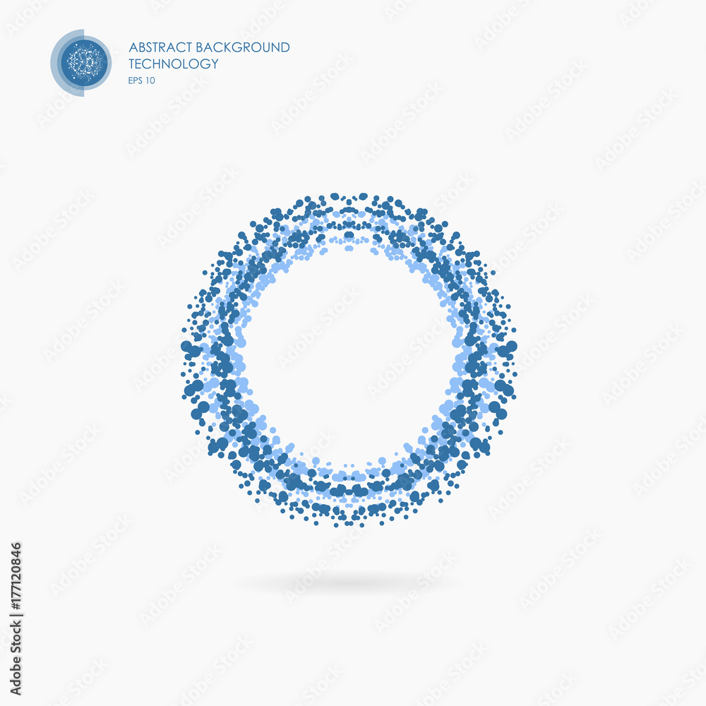 Abstract technology background with various technological elements. Vector illustration.