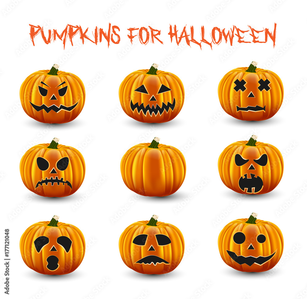 Cute Halloween icons set. Vector illustration.
Cute Halloween icons set. Vector illustration.