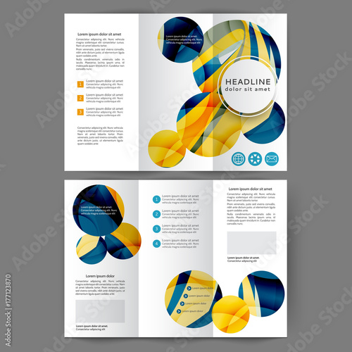 Color tri fold business brochure