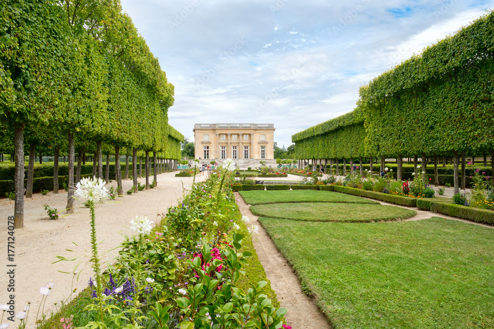 Naklejka premium The Petit Trianon on the grounds of the Palace of Versailles nea