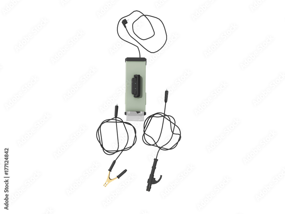 Inverter welding machine with cable for welding electrodes with a green