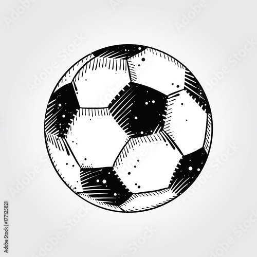 Black and white soccer ball
