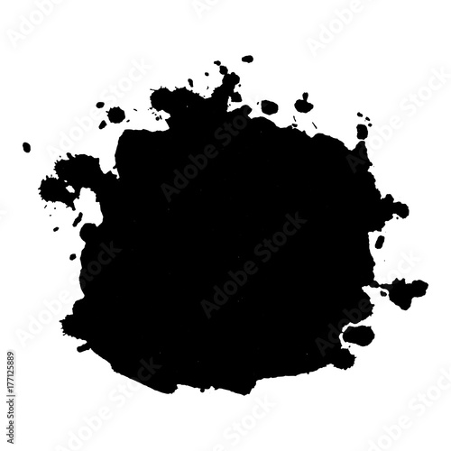 Abstract black ink blot background