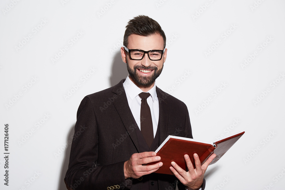 Portrait of handsome man at white background Portrait of handsome man at white background