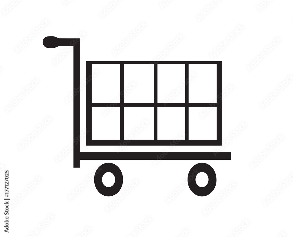 shopping cart icon vector - shopping basket shopping cart icon vector - shopping basket