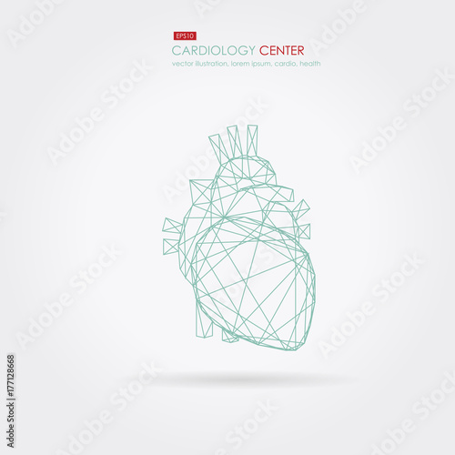 Human heart icon. Vector illustration.