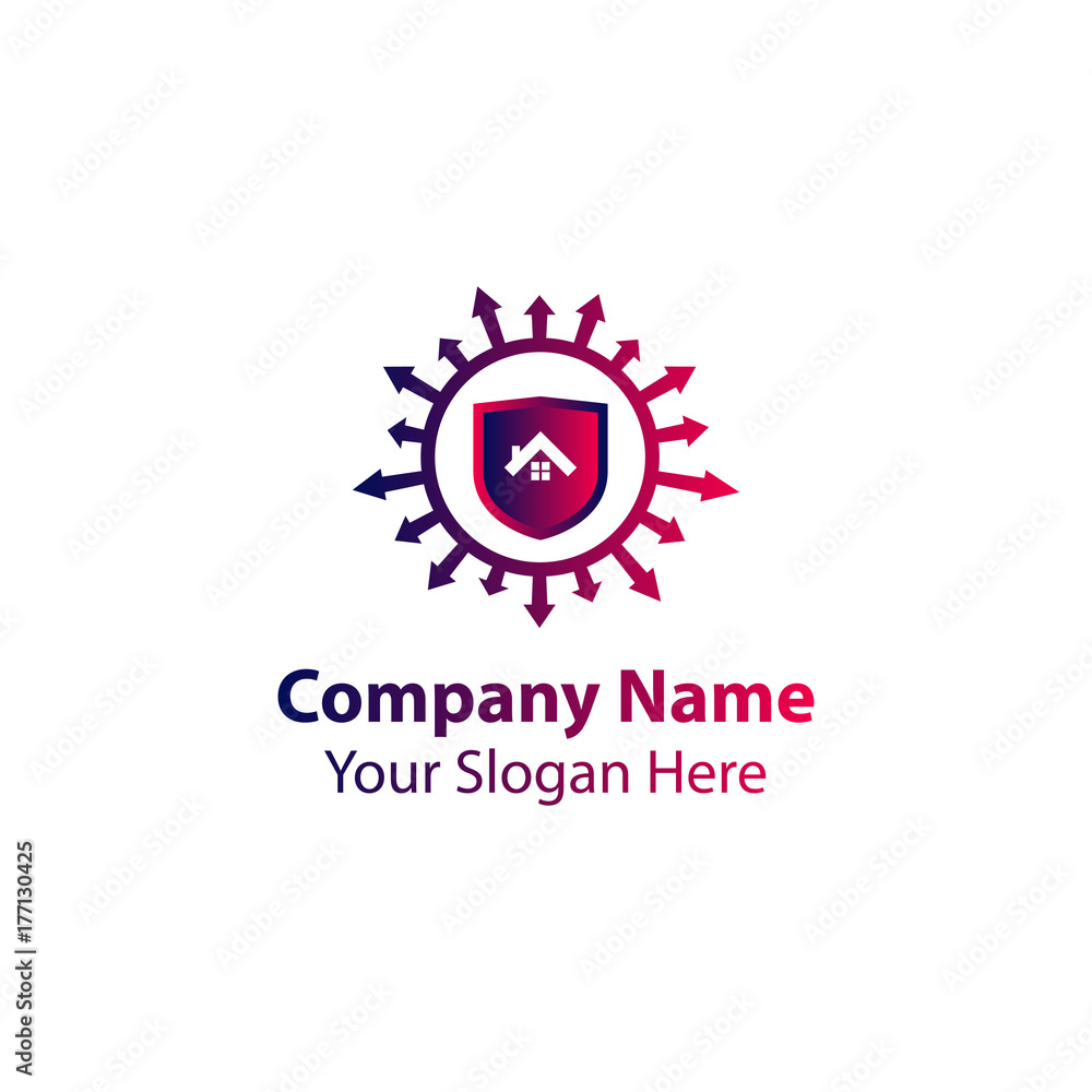 Naklejka premium Shield logo design