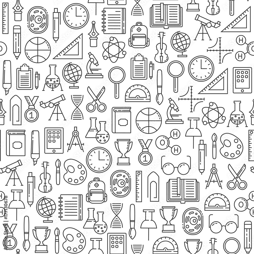 seamless pattern with education design elements seamless pattern with education design elements